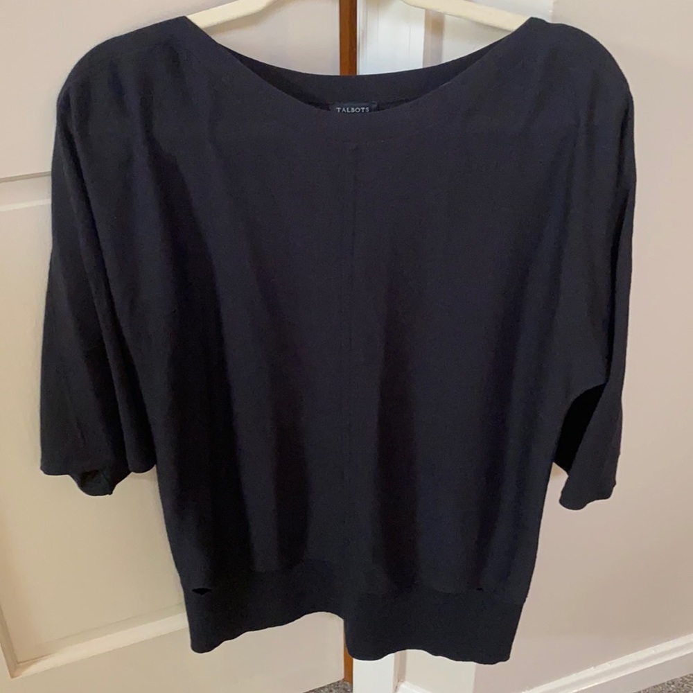 Talbots black cotton sweater